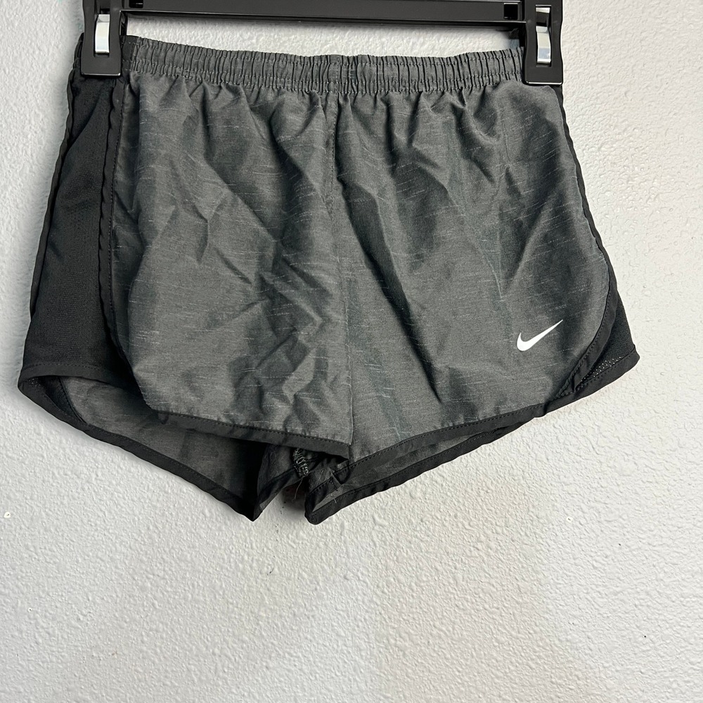 Nike Womens Dri-FIT 10/10 Running Athletic Shorts Grey‎ Black 848196-032 Size M